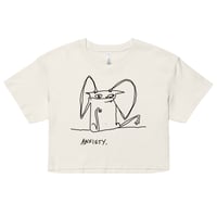 Image 1 of anxiety brain Women’s crop top 