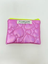 Image 1 of Porte-monnaie LA DISCRÈTE Matelassé rose brillant
