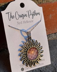 Image 2 of Deep Red Sun Snake Shed Pendant