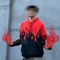 Image 5 of (L) Nike Hoodie Flame Red Black Series “Abar” 562
