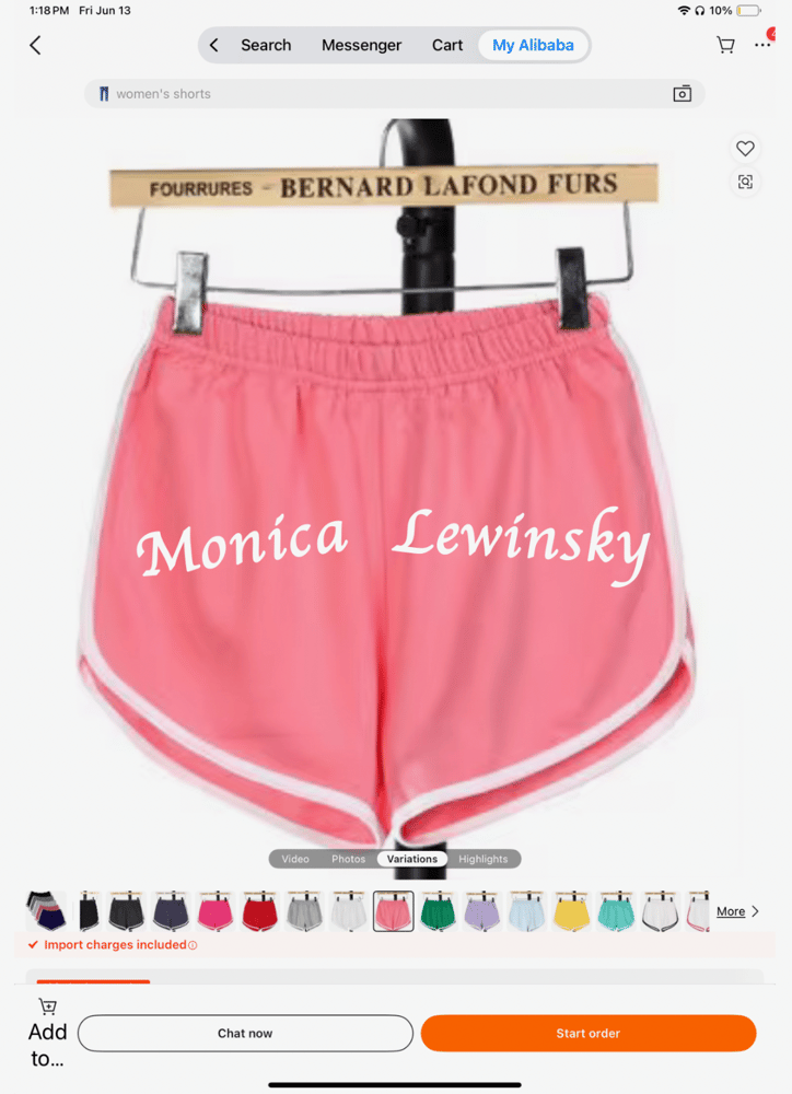 Image of Monica Lewinsky Shorts