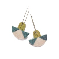 Image 1 of Epidote, Argilite & Sandstone Earrings