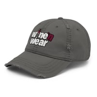 Image 8 of Distressed Dad Hat wine'n wear hat 