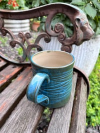 Image 2 of Teal Mug wave detail