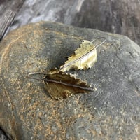 Image 3 of Birch Leaf Hook Earrings