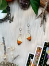 Pearl Orange Wing Earrings 