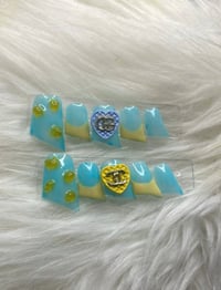 Image 1 of Blue y2k press ons