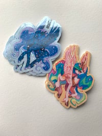 Image 1 of My Little Pony - Celestia and Luna Holographic Sticker