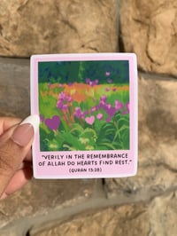 Quran 13:28 Polaroid Sticker