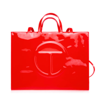 Red Med Pantent Leather Shopper