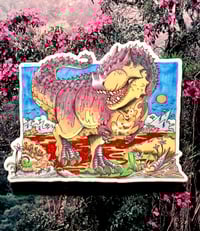 Lythronax Rex & Lizard Sticker