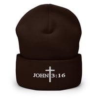 Image 4 of John 3:16 Cuffed Beanie