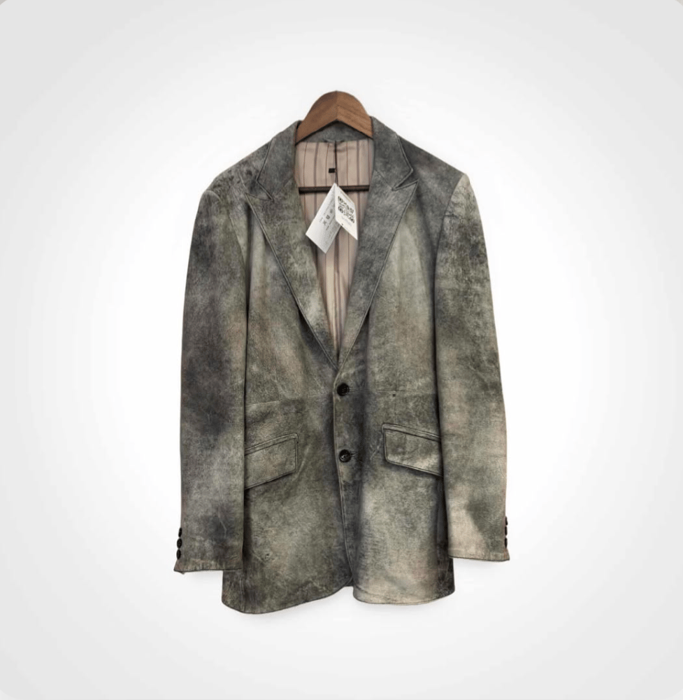 Image of Tornado Mart Leather Tailored Jacket 