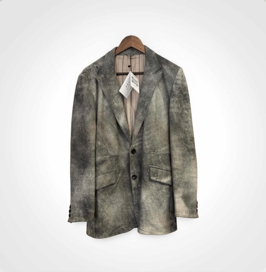 Image of Tornado Mart Leather Tailored Jacket 