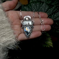 Image 3 of Oregon Sunstone, Tibetan Quartz & Moonstone Talisman