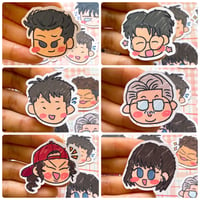 Image 2 of Shohoku Slam Dunk anime manga matte vinyl cute scribbly chibi die cut stickers