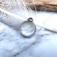 Image 2 of Handmade Sterling Silver Celestial Smoky Quartz Star Ring 925