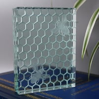 Image 4 of Bees and Honeycomb Glass Block