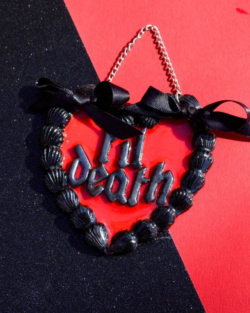 Image of Red and Black VDay Wall Hanging