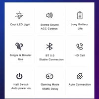 Image 5 of Gamer Earphones Bluetooth Wireless  Headphones Earbuds Fone Gamer Headset Gamer With Mic NEW X15 TWS