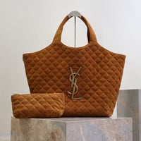 Image 1 of BROWN QUILT LOVE BAG