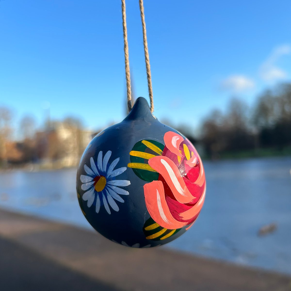 Image of Canal Boat Rose Baubles by Sure Signs