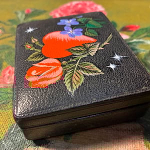Image of Hand Painted Box With Silver Pendant