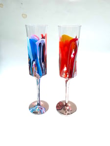 Image of Rose gold champagne set of 2