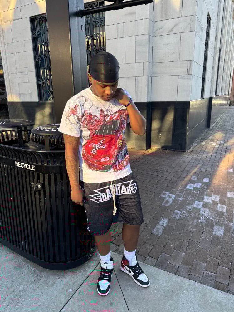 RAREEE MESH SHORTS (BLACK/WHITE)
