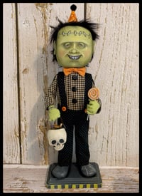 Image 1 of Frankenstein folk Art Halloween creation doll