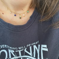 Image 1 of LANA - Collier pendentif au choix et pierres suspendues