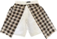Image 4 of BROWN PLAID SHORTS 