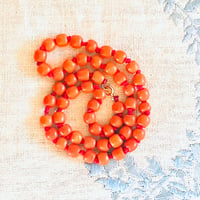 Image 3 of ANTIQUE CORAL BEAD NECKLACE