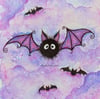 ‘Soot Bat’ Embellished Art Print 