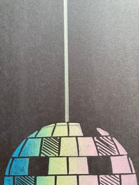 Image 2 of 'Disco Ball Soul' blockprint