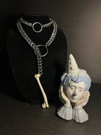 Image 2 of Box Chain & Bone Slip-Choker