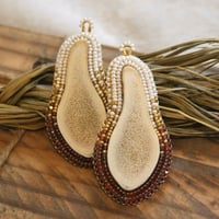 Image 1 of Orange Antler Dangles