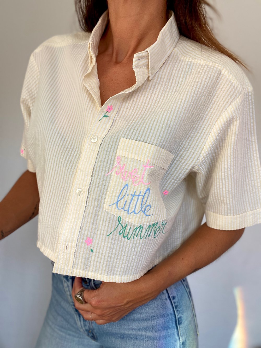 Image of Chemise crop "sweet little summer"