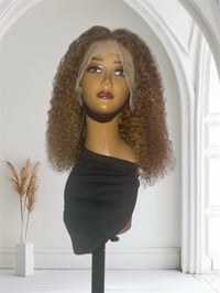 Image 2 of 16" Ombre Highlight Deep Curly Bob