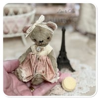 Image 5 of Petal a very sweet little beige teddy bear wearing a pretty pink dress