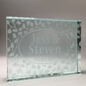 Personalised wedding glass block