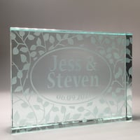 Image 3 of Personalised Wedding Glass Block