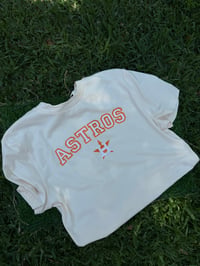 Beige Astros Crop Top 