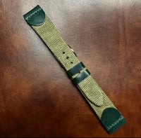 Image 3 of Green Canvas & Shell Cordovan Watch Strap