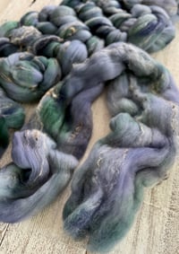 Image 4 of Rain Cloud, on Spindelicious Tweed: 89% Shaniko Wool/6% Acrylic/5% Rayon