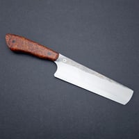 Image 1 of Nakiri with S-grind and Amboyna handle