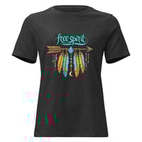 Image 3 of Women's Relaxed T-Shirt, Free Spirit Arrow & Feathers, Western Theme Tee