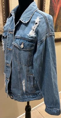 Image 3 of Vintage Blue Jean Denim Jacket Lucy In The Sky With Diamonds