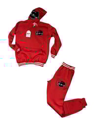 Red and Black jogger set