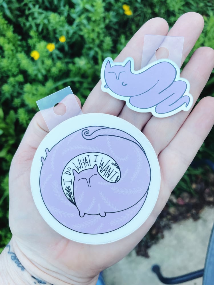 Image of Purple Kitty Sticker Pack